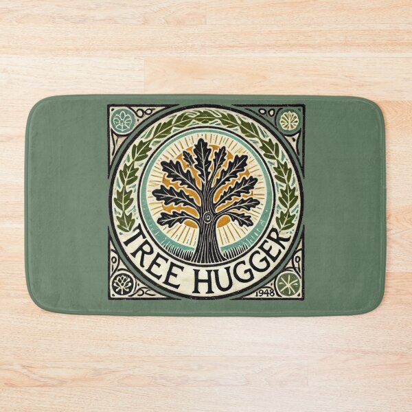 Item preview, Retro Tree Hugger Nature Emblem designed and sold by FrictionMaxxing.