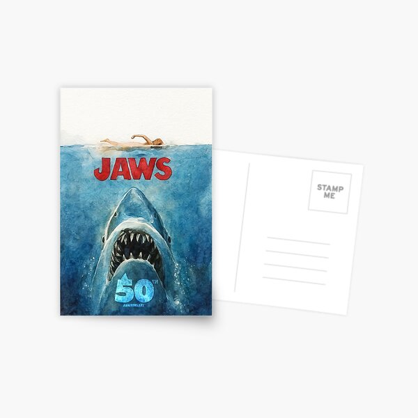 Item preview, Jaws 50th Anniversary – Watercolor Tribute designed and sold by Lifer art and design.