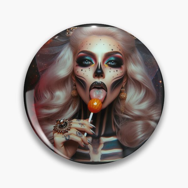 Item preview, Glam Skull Lady Lollipop Cosmos designed and sold by Voodoo Store Paranormal Collections.