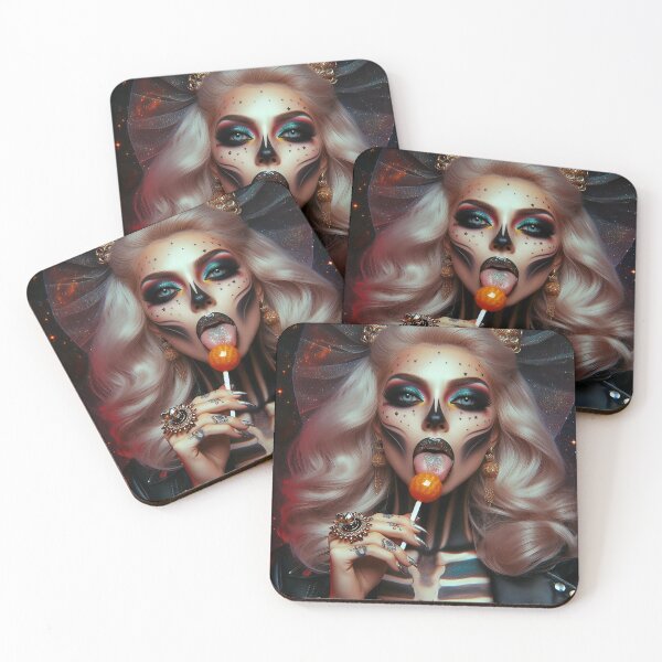 Item preview, Glam Skull Lady Lollipop Cosmos designed and sold by Voodoo Store Paranormal Collections.