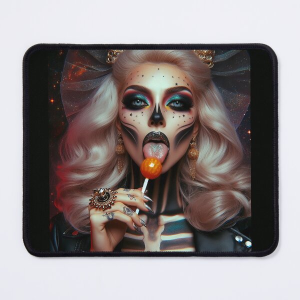 Item preview, Glam Skull Lady Lollipop Cosmos designed and sold by Voodoo Store Paranormal Collections.