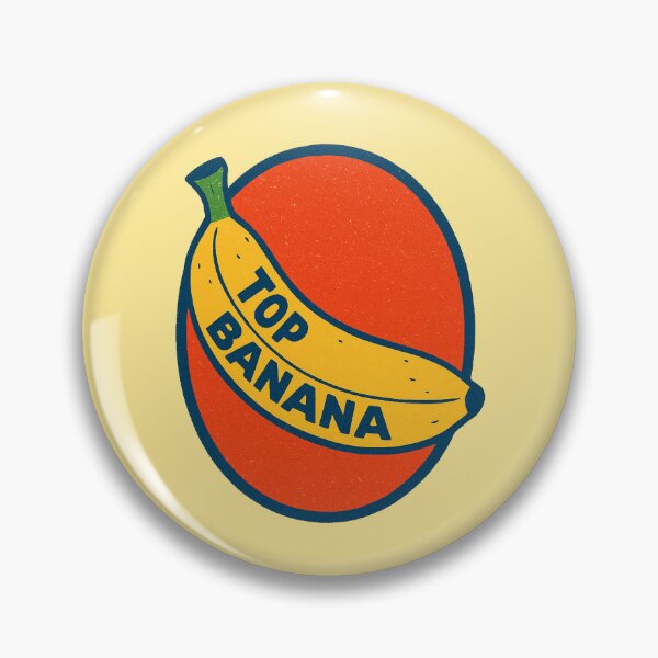 Item preview, Top Banana Retro Fruit Pun Design designed and sold by FrictionMaxxing.