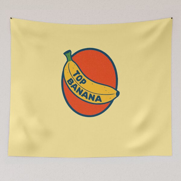 Item preview, Top Banana Retro Fruit Pun Design designed and sold by FrictionMaxxing.
