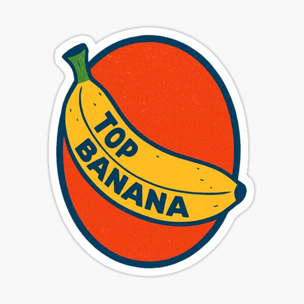Item preview, Top Banana Retro Fruit Pun Design designed and sold by Boog Monst .