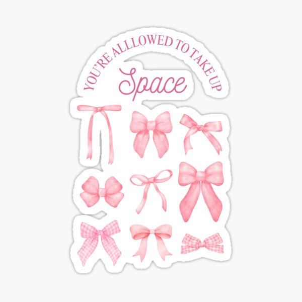 Item preview, Du darfst Platz einnehmen – Pink Bow Design designed and sold by SarcasmAndChill.