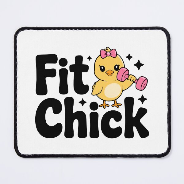 Item preview, Fit Chick! Cute Gym Girl Baby Chick Pun designed and sold by PMCreative.