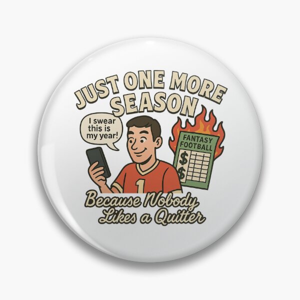 Item preview, Just One More Season – Funny Fantasy Football Vintage Design - Male Version designed and sold by The Expression Den.