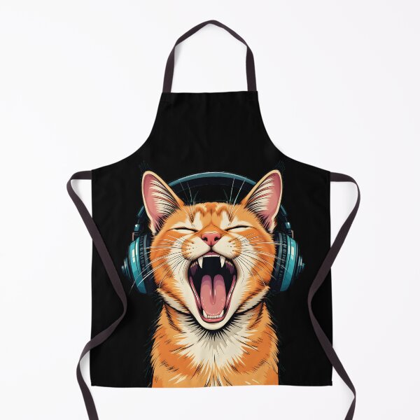 Item preview, Orange Cat with Headphone designed and sold by FieldScent.