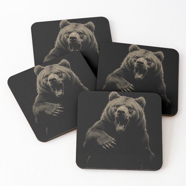 Item preview, Grizzly Bear Hiking Camping Vintage Angry Brown Bear designed and sold by JRRTs.