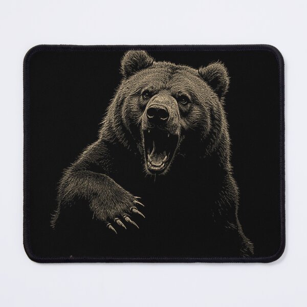 Item preview, Grizzly Bear Hiking Camping Vintage Angry Brown Bear designed and sold by JRRTs.