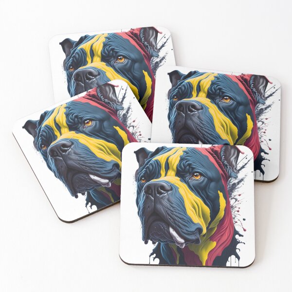 Item preview, War Paint Guardian: Abstract Pitbull Power designed and sold by SKonlinestore.