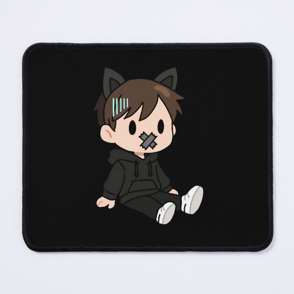 Item preview, Scared Chibi Cat Boy in Black Hoodie – Cute Kawaii Aesthetic designed and sold by KitzuTees.