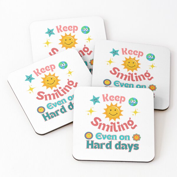 Item preview, Keep Smiling Even on Hard Days – Positive Motivational Quote Design designed and sold by Chillspire.