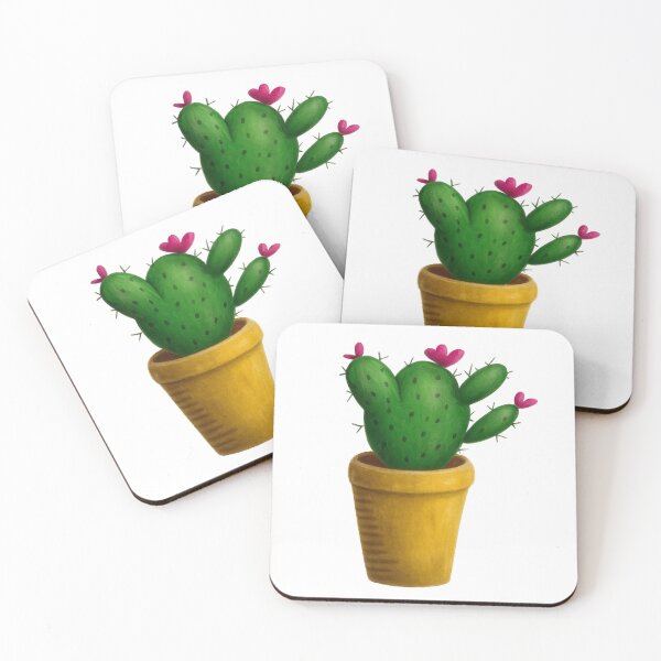 Item preview, Cactus Flower in Yellow Pot – Watercolor Illustration designed and sold by Pacika.