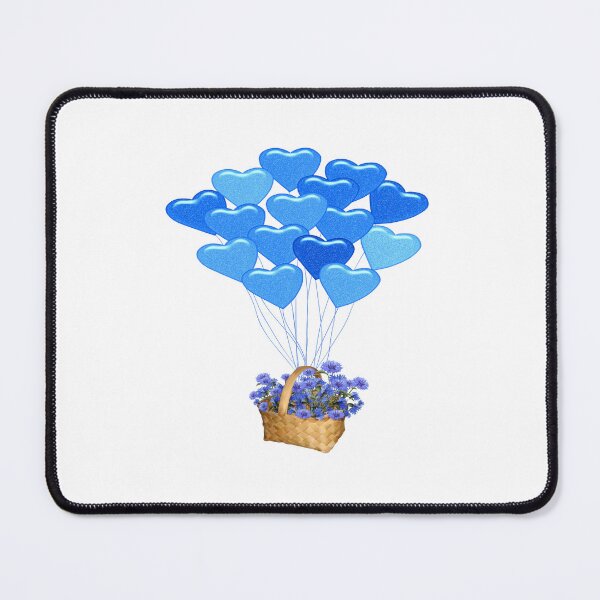 Item preview, Bluer than Blue Boho Collection - Blue Heart Balloons with Floral basket designed and sold by Dailywalker22.