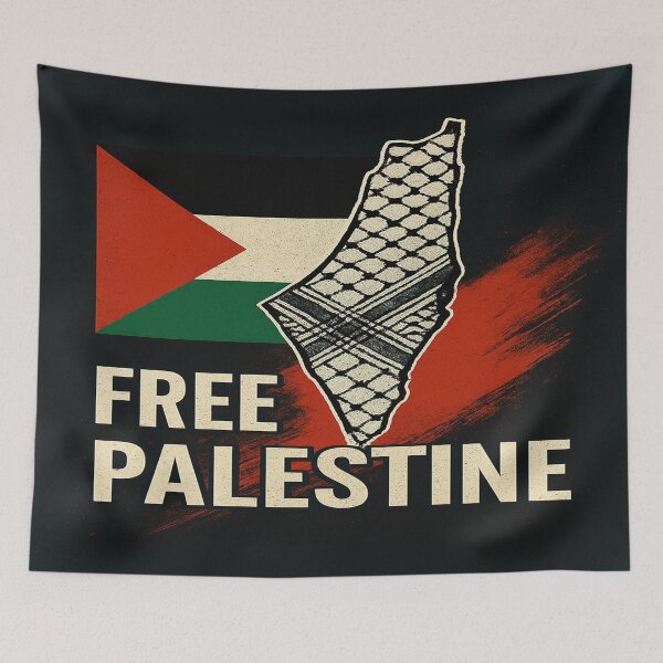 Item preview, Free Palestine – Powerful Resistance Map Art | كوفية وخريطة فلسطين designed and sold by ArthUpscale.