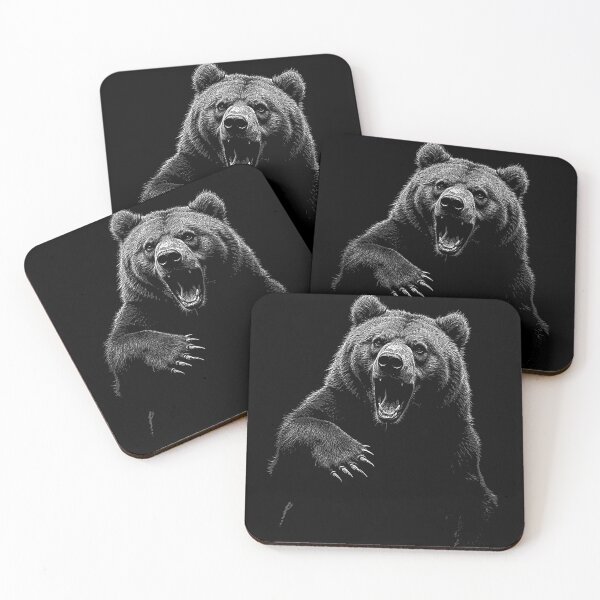 Item preview, Grizzly Bear Hiking Camping Vintage Angry Brown Bear designed and sold by JRRTs.