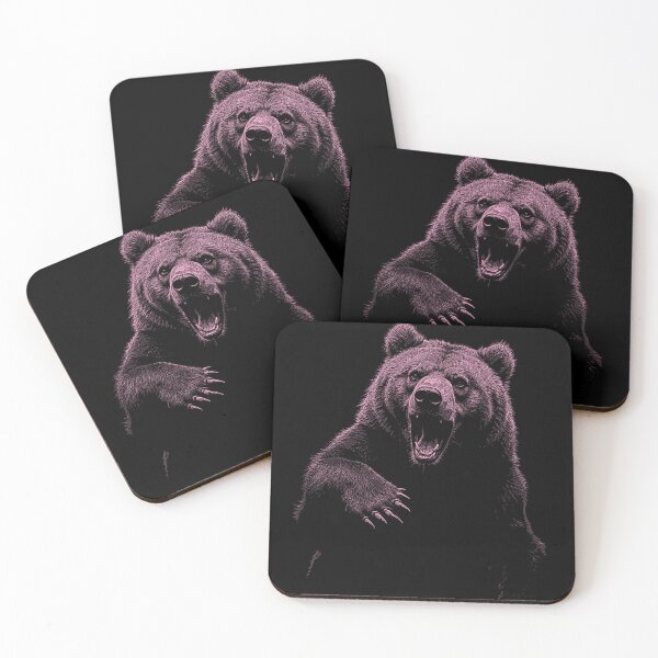Item preview, Grizzly Bear Hiking Camping Vintage Angry Brown Bear designed and sold by JRRTs.