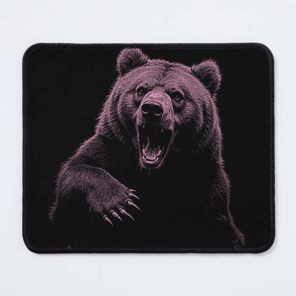 Item preview, Grizzly Bear Hiking Camping Vintage Angry Brown Bear designed and sold by JRRTs.
