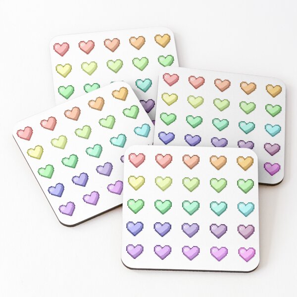 Item preview, Cute Pixel Hearts – Pastel Daydream designed and sold by retro_pixel.