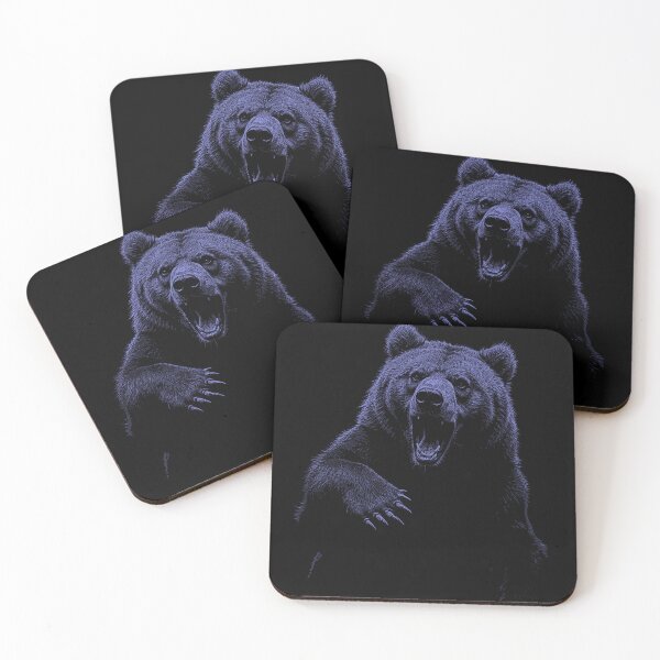 Item preview, Grizzly Bear Hiking Camping Vintage Angry Brown Bear designed and sold by JRRTs.