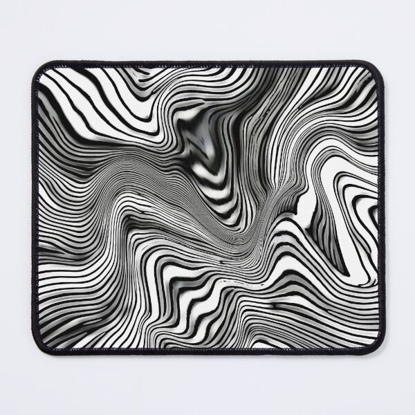Item preview, Wavy stripe pattern in black and white designed and sold by AnnabellaRh.