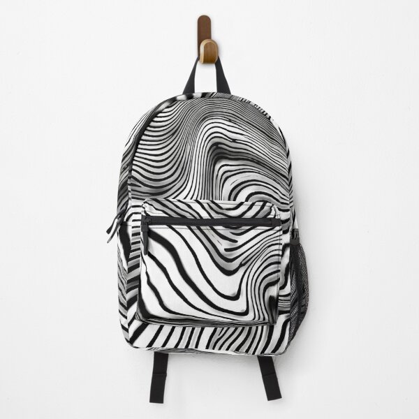 Item preview, Wavy stripe pattern in black and white designed and sold by AnnabellaRh.