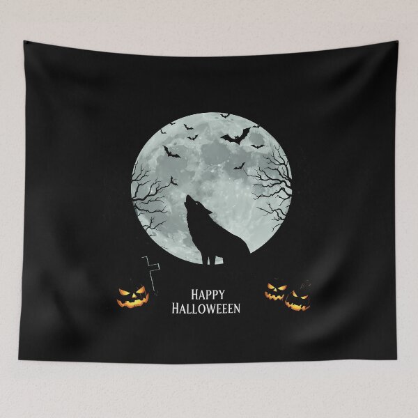 Item preview, Howling Wolf Halloween Moon - Spooky Forest designed and sold by k3rstman1.