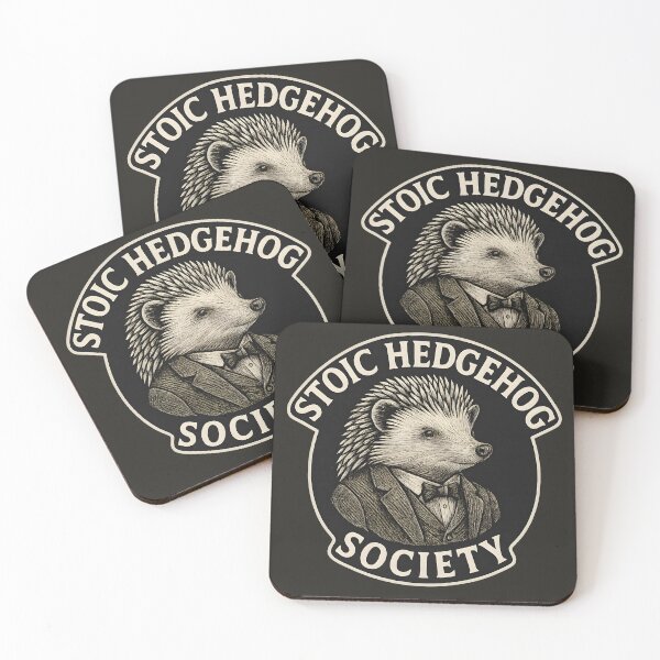Item preview, Funny Wellbeing Animal Stoic Hedgehog Club designed and sold by Shoot-The-Moon.