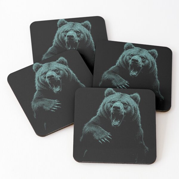 Item preview, Grizzly Bear Hiking Camping Vintage Angry Brown Bear designed and sold by JRRTs.