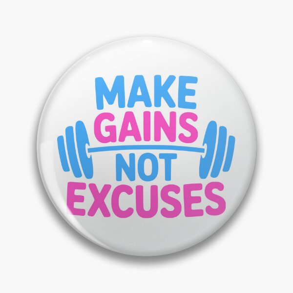 Item preview, Make Gains Not Excuses! Pink Gym Girl designed and sold by PMCreative.