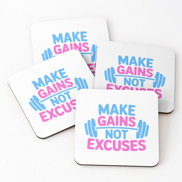 Item preview, Make Gains Not Excuses! Pink Gym Girl designed and sold by PMCreative.