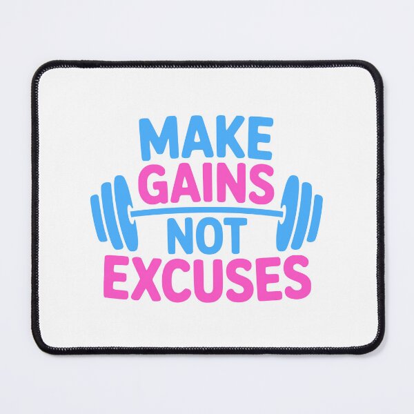 Item preview, Make Gains Not Excuses! Pink Gym Girl designed and sold by PMCreative.