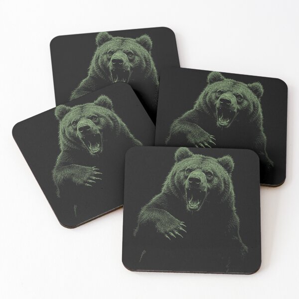 Item preview, Grizzly Bear Hiking Camping Vintage Angry Brown Bear designed and sold by JRRTs.