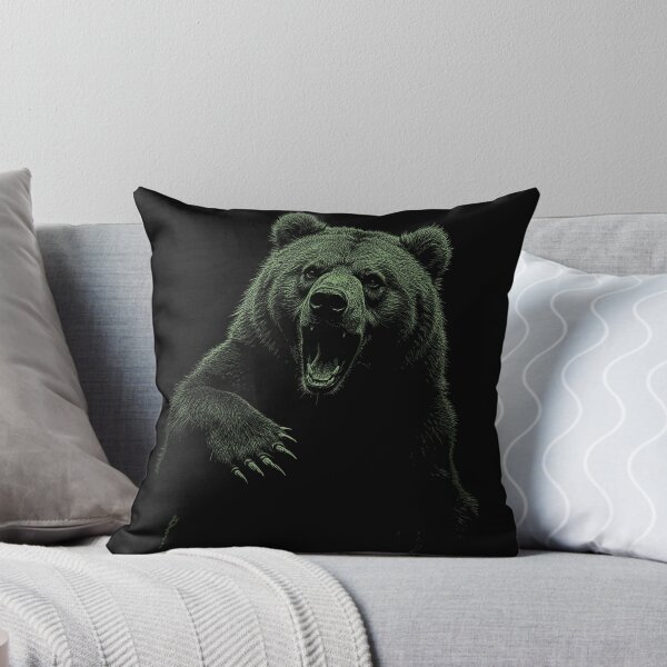 Item preview, Grizzly Bear Hiking Camping Vintage Angry Brown Bear designed and sold by JRRTs.