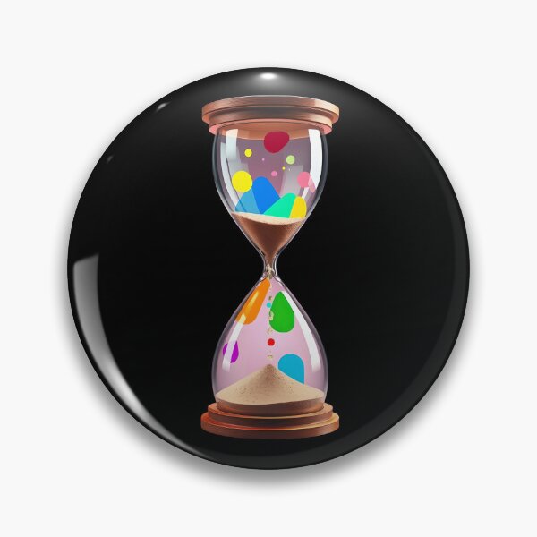 Item preview, Colorful Hourglass with Flowing Rainbow Sand and Time Visualization designed and sold by AbdS07.
