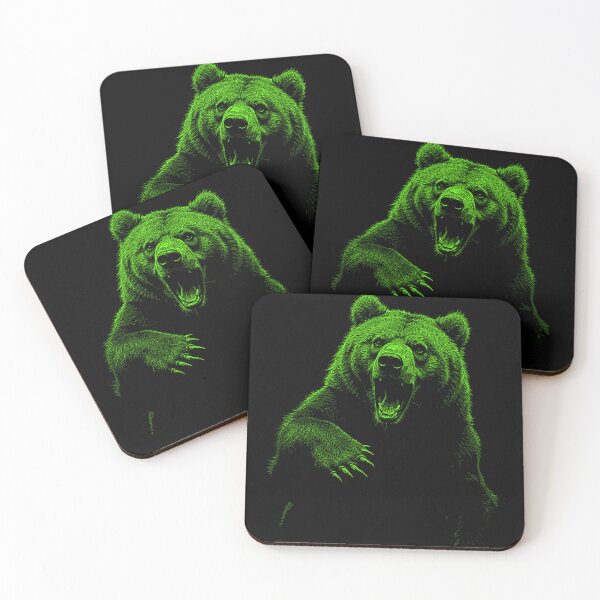 Item preview, Grizzly Bear Hiking Camping Vintage Angry Brown Bear designed and sold by JRRTs.