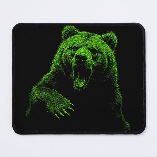 Item preview, Grizzly Bear Hiking Camping Vintage Angry Brown Bear designed and sold by JRRTs.