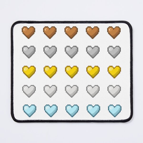 Item preview, Cute Pixel Hearts – Gamer Rank Grid designed and sold by retro_pixel.