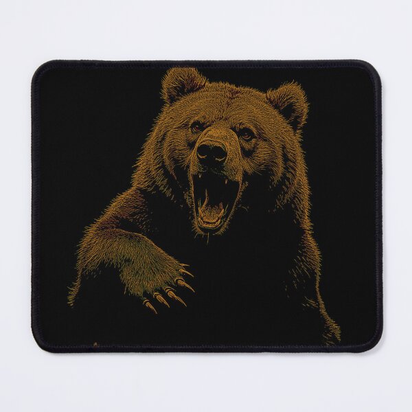 Item preview, Grizzly Bear Hiking Camping Vintage Angry Brown Bear designed and sold by JRRTs.
