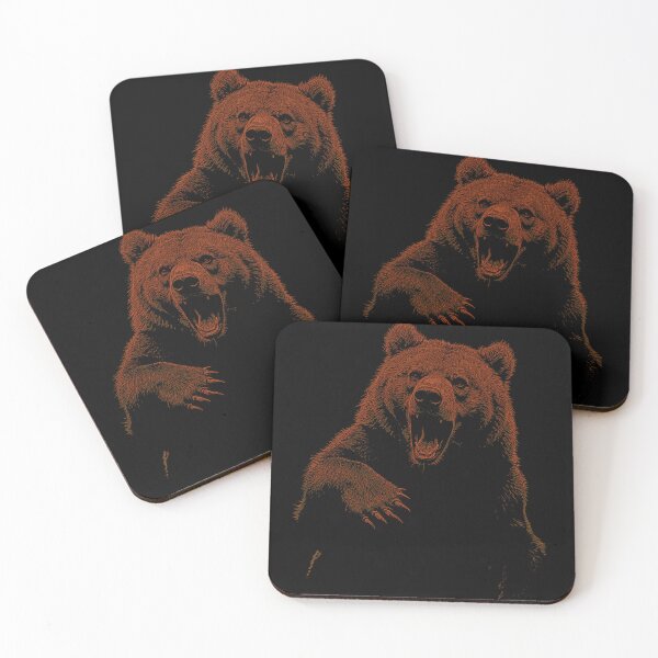 Item preview, Grizzly Bear Hiking Camping Vintage Angry Brown Bear designed and sold by JRRTs.