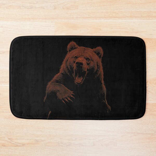 Item preview, Grizzly Bear Hiking Camping Vintage Angry Brown Bear designed and sold by JRRTs.
