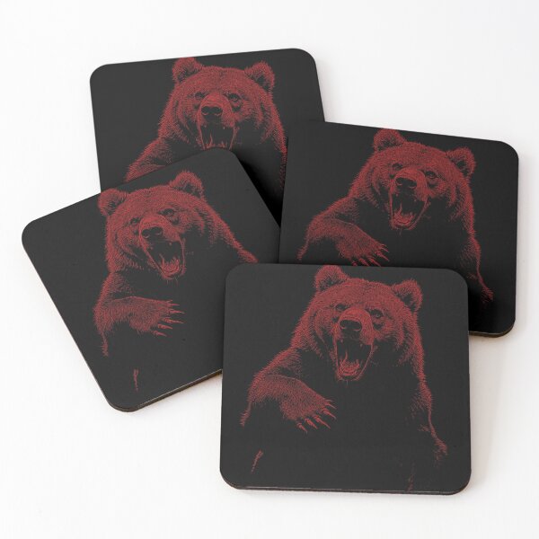 Item preview, Grizzly Bear Hiking Camping Vintage Angry Brown Bear designed and sold by JRRTs.