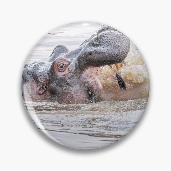 Item preview, Angry Hippo Masai Mara Kenya designed and sold by PhotoArt by Joan Carroll.