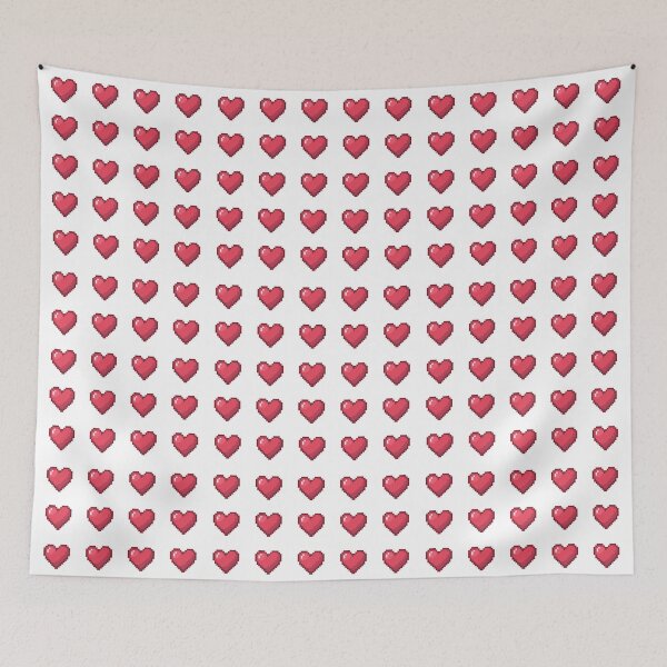 Item preview, Cute Pixel Hearts – Red Love  designed and sold by retro_pixel.