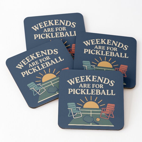 Item preview, Weekends Are for Pickleball – Retro Sunset Court Design designed and sold by The Wonder cabinet.