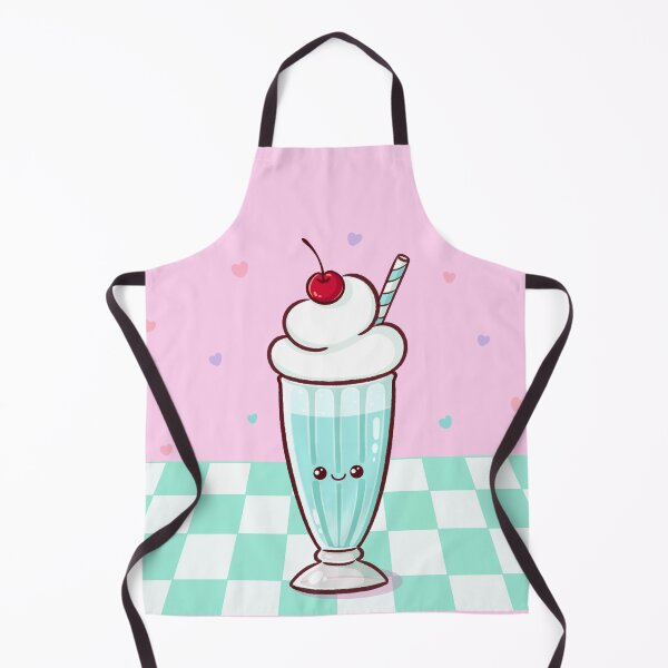 Aperçu de l'œuvre Milkshake Kawaii – Dessert mignon vert pastel rétro créée et vendue par Magsu.art.