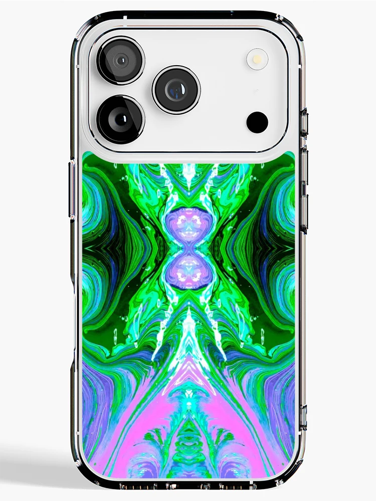 Thumbnail 1 of 5, iPhone Case, Cyan Vortex designed and sold by RivalArtDesigns.