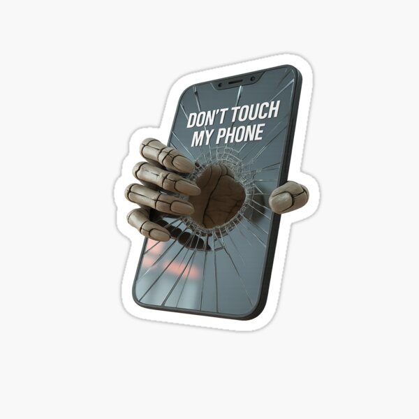 Item preview, „Fass mein Telefon nicht an – Gruseliges Warndesign mit Skeletthand“ designed and sold by DesignFromHan.