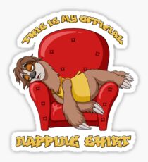 Official Napping Shirt - Lazy Sloth Sticker